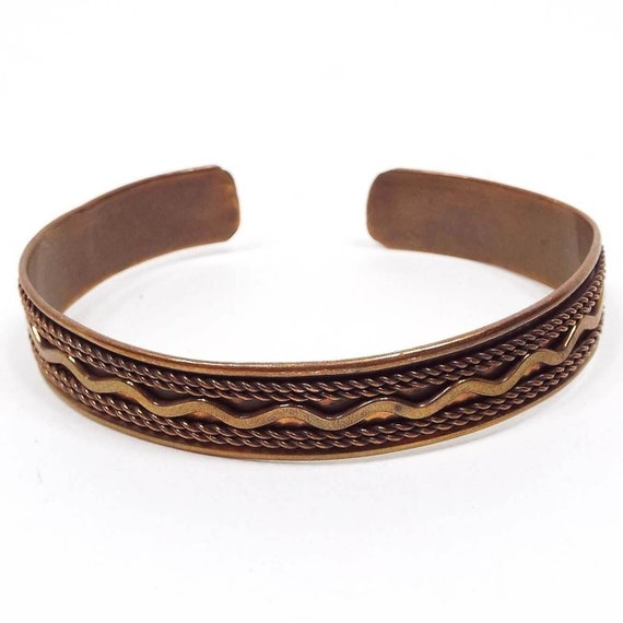 Wide Braided Rope Copper Bracelet Wide Braided Rope Copper Bracelet