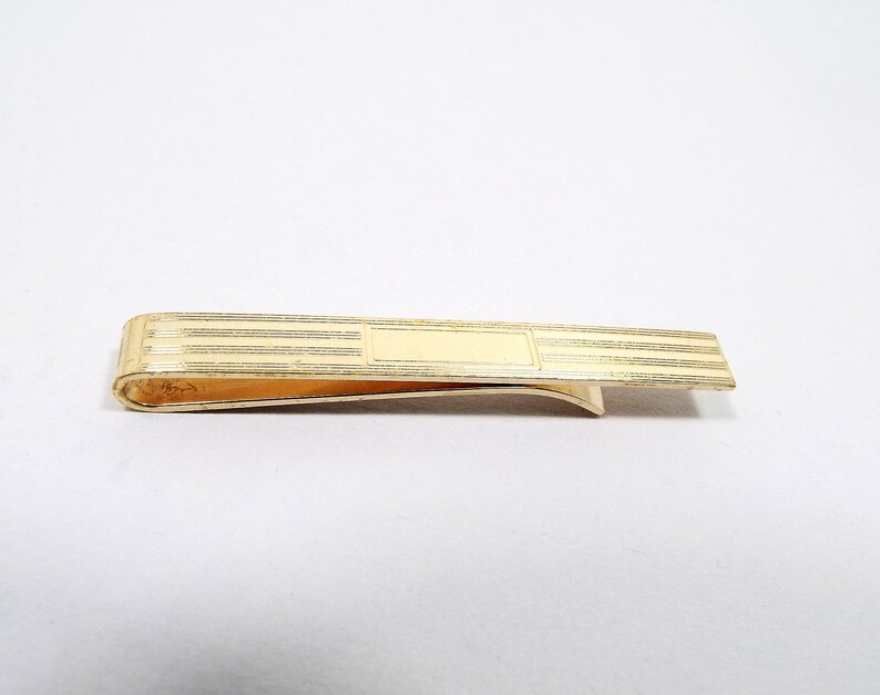 Mid Century 1950s 50s Dapper Gentleman Hayward Signed Gold Filled Tie Bar 1 20th 14K GF Tie Clip Best Man Groom Gift WEH Clasp