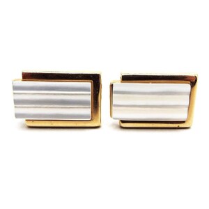 Swank Modernist Mother of Pearl Mid Century Vintage Cufflinks, Wedding Accessories, Best Man Groom Gift