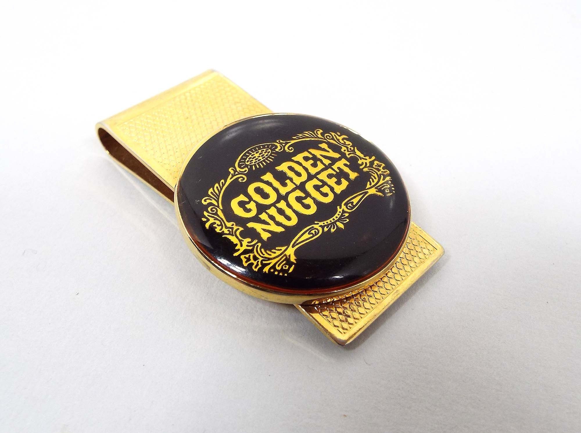 Golden Nugget Casino Vintage Money Clip Gold Tone Retro | Etsy