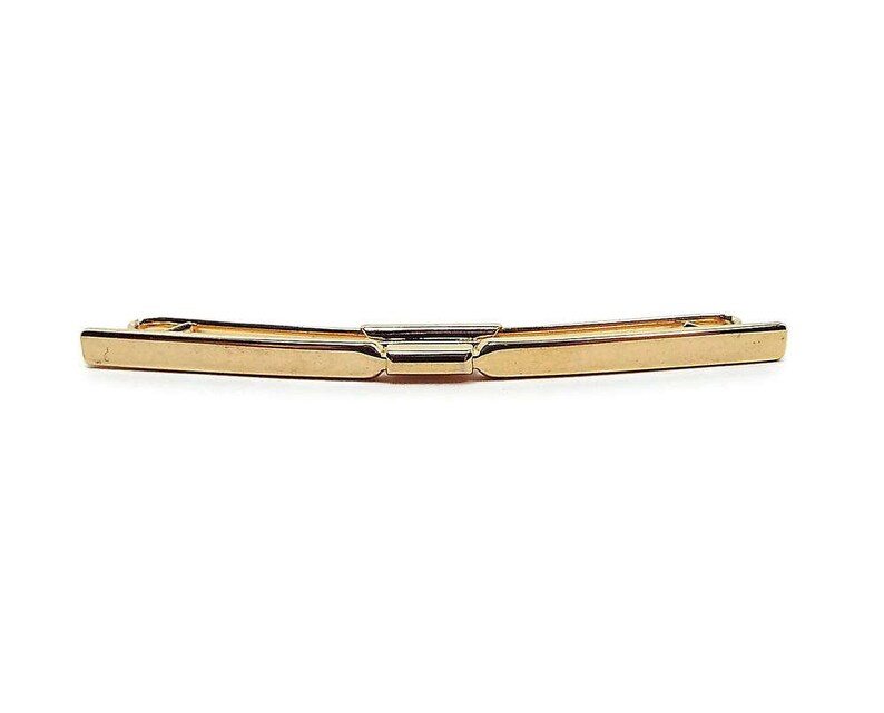 Gold Tone Mid Century Gentleman Fashion Simple Plain Best Man Groom Gift Wedding Jewelry Vintage Long Collar Clip Vintage Collar Bar