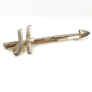 Hickok Initial Letter H Arrow Mid Century Vintage Tie Bar
