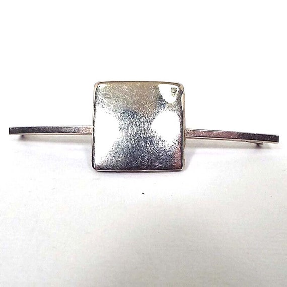Large Square Mid Century Vintage Collar Clip Stay… - image 1