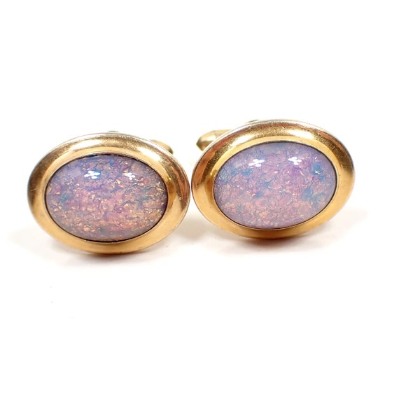 Correct Quality Faux Opal Mid Century Vintage Cuf… - image 3