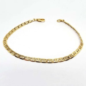 1980&#39;s Vintage Mariner Chain Bracelet, Gold Tone
