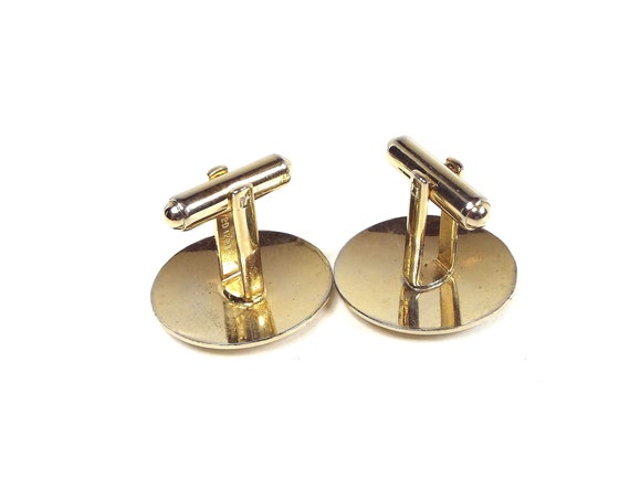 Gold Filled Etched Mid Century Vintage Cufflinks,… - image 2