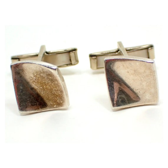 Mexican Sterling Silver Vintage Cufflinks, 925 Cu… - image 1