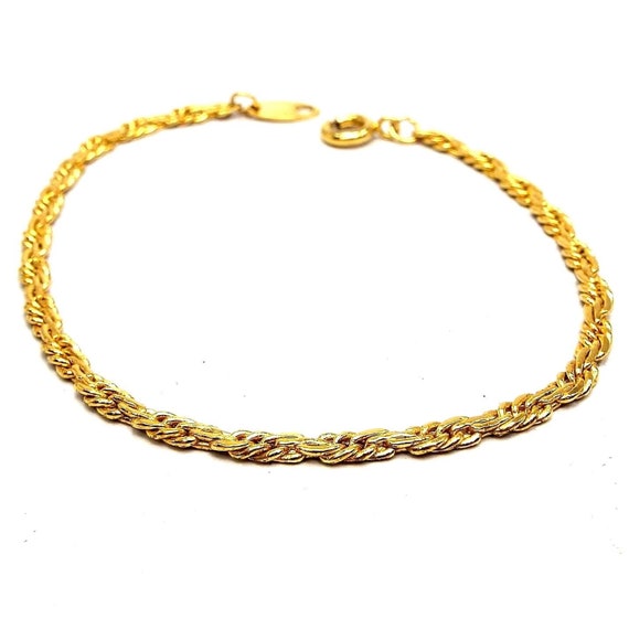 Trifari Fancy Twisted Rope Chain Vintage Bracelet… - image 1