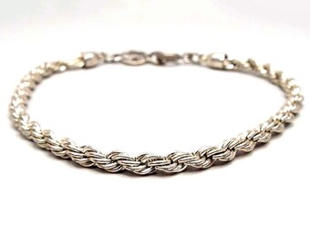 Napier Vintage Twisted Rope Chain Bracelet, Silver Tone - Etsy