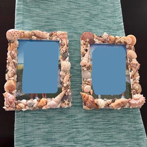 Seashell Picture Frame | Coastal Gift | Handmade Beach Decor | Present for Beach Lover