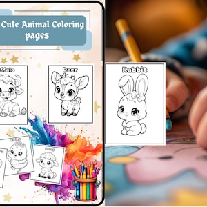 30 Animal Coloring Pages for Kids, Toddlers & Preschoolers | Instant Download | Print at Home