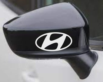 2x Hyundai Vinyl Stickers – Wing Mirror, Window & Bumper Decals