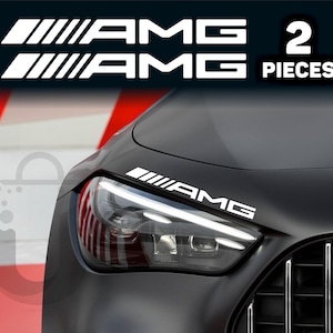 2x Mercedes AMG Racing Decals – 28cm Performance Vinyl Stickers for Body Panels & Trim