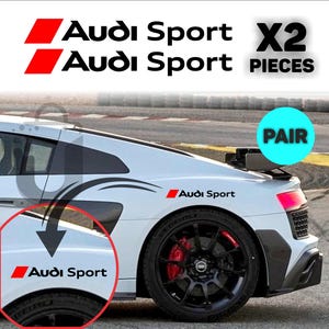 2x Audi Sport 28cm Vinyl Decal Stickers – Sport Stripes for Skirt, Door Bottom, Hood & Side Panels – 5 Color Options