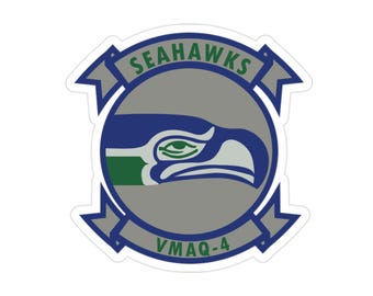 VMAQ-4 Seahawks Die Cut Sticker: Durable Vinyl Decal