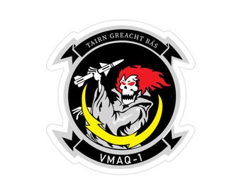 VMAQ-1 Banshees Die Cut Sticker: Waterproof Vinyl Decal