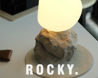 ROCKY Desk Lamp | 3D Printed Architectural LED Light | Warm light | Minimalist Home & Office Decor