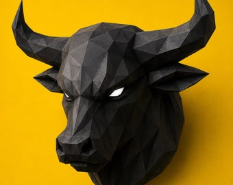 Shadow Titan Bull Head Wall Sculpture