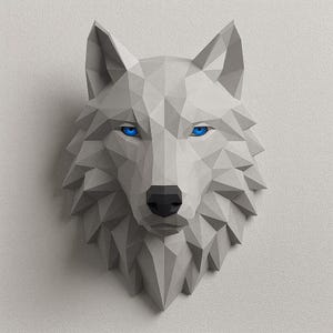 Rustic Wolf Head Wall Decor: Modern Farmhouse Animal Art