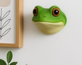 Frog Head Wall Decor – Unique Animal Sculpture for Home & Office