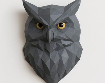 Rustic Owl Head Wall Decor: Modern Animal Wall Art