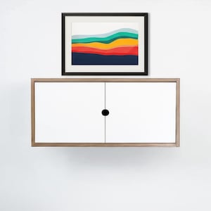 Minimalist Floating Shelf: Wall Mount Cabinet, Bathroom Organizer