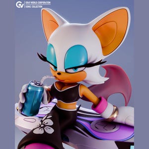 Rauge the Bat Figure | 3D Painted and Unpainted Figures | Action Figurines | Miniature Scupulture | Gift Figurine