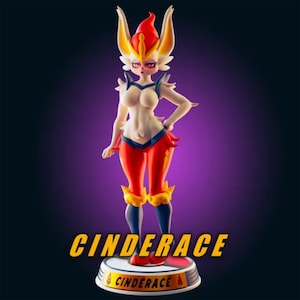 Cinderace 3D Printed & Hand Painted Figurine: Home Decor Sculpture