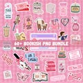 Book Lover Clipart Bundle, 60 Reading PNG Files, Bookish Quotes (Digital Download) product logo