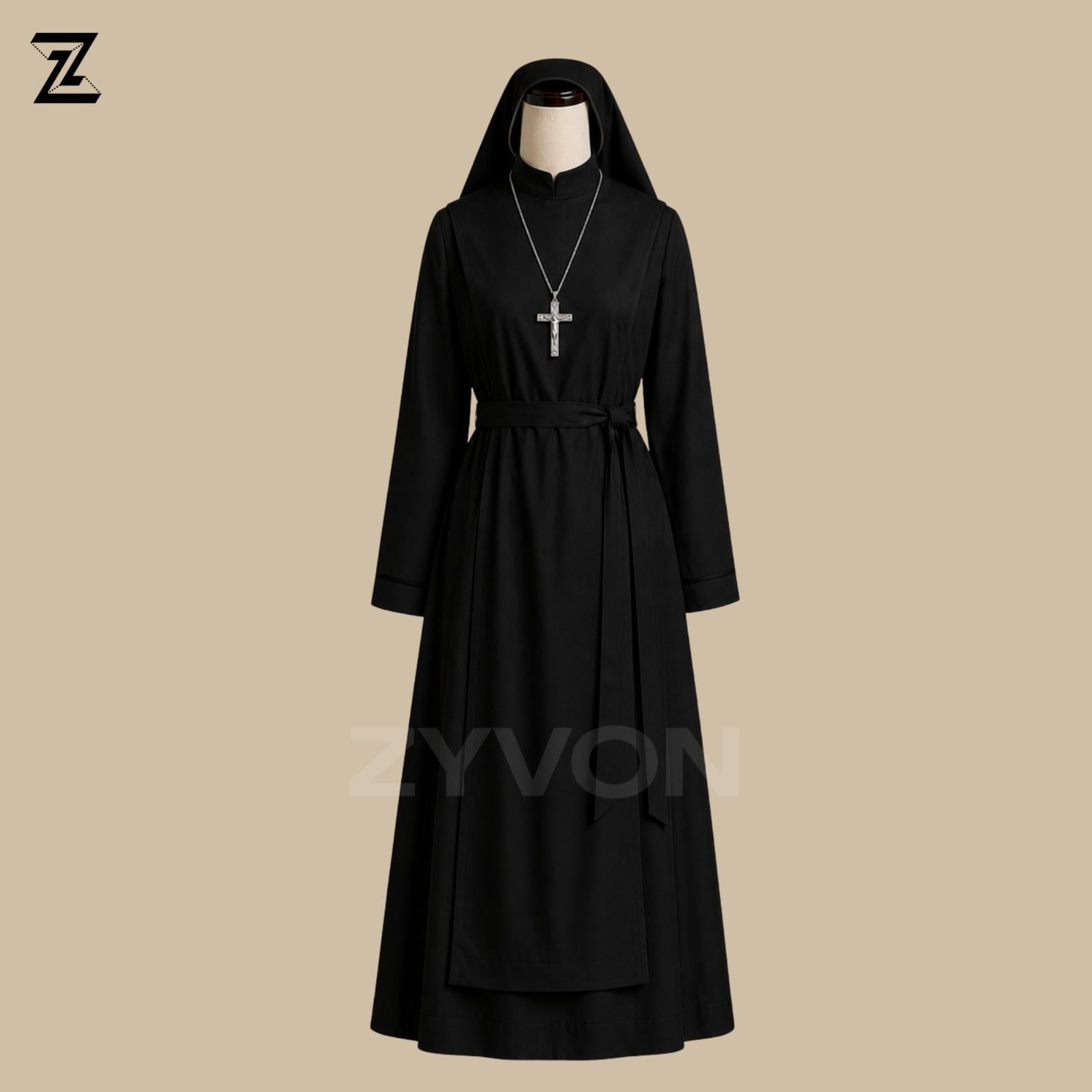 nun black dress Deluxe Nun Costume for Women | Adult Religious Costumes | Adult | Womens | M | Black/White