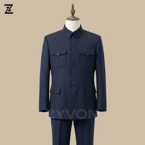 ジャケット・アウター Mao collar Moods Military coat Mao Collar Jacket - Etsy