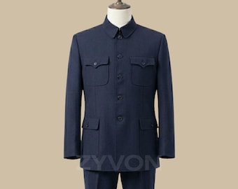 Vintage Chinese Military Wool Coat PLA Army Uniform Mao Era China