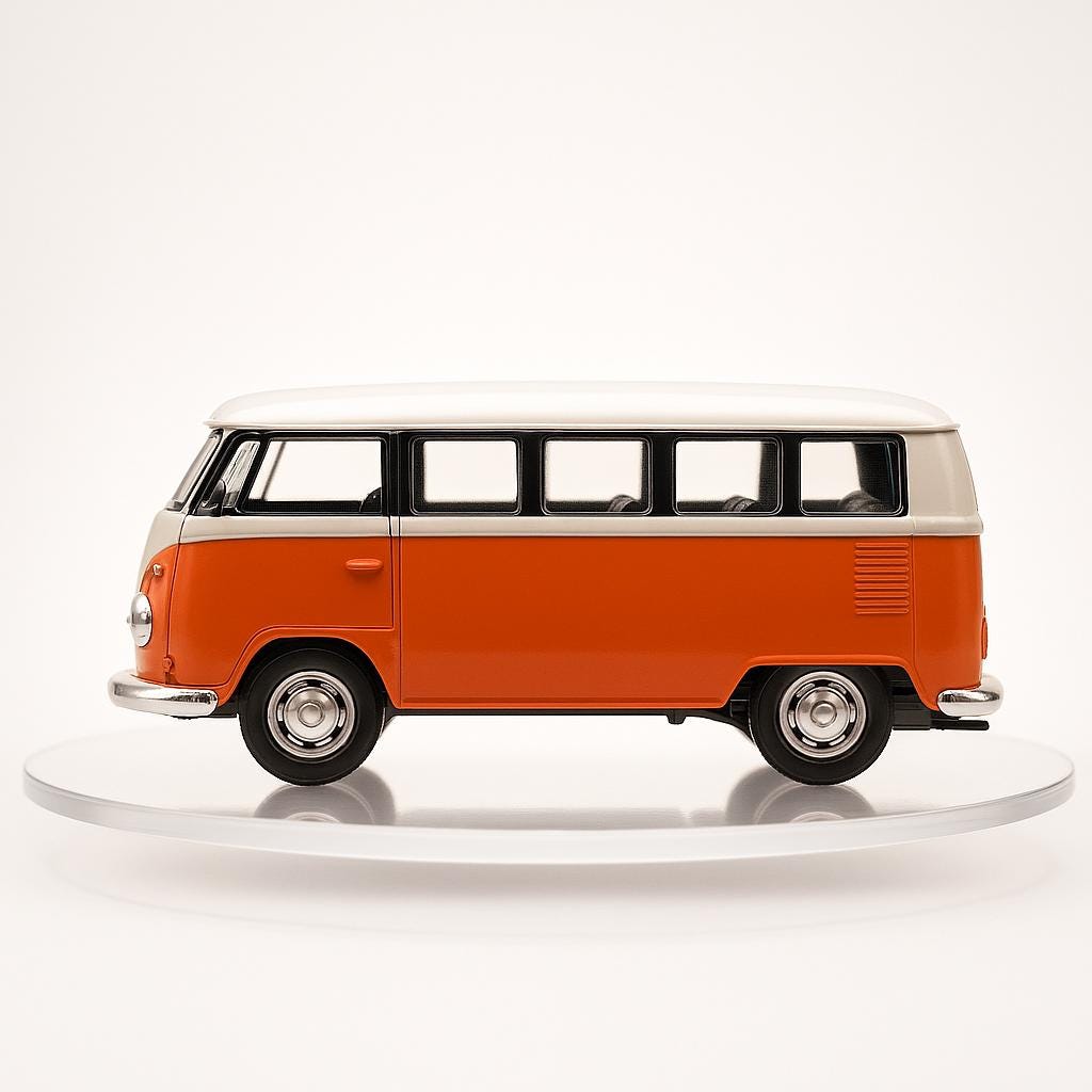 4PC SET 2. 1962 VW Volkswagen Bus 1:64 Diecast Model Toy Car - Etsy