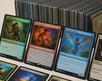 MTG Foils Assorted Card Lot Magic: The Gathering - Foils Only, Magic Cards, Hobby Collectible, Assorted Bulk, Mint Condition, Playable Decks