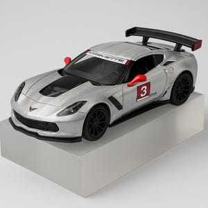 5&quot; Chevy Chevrolet Corvette C7 R Diecast Model Toy Car 1:36 White