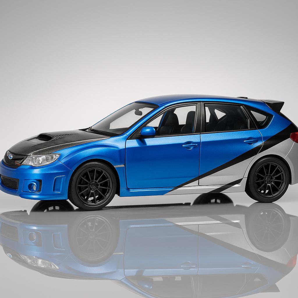 JADA TOYS – Subaru Impreza STI Fast And Furious – Modèle 1/24, échelle 24, Couleur Bleu/gris, Collection Miniature Métal