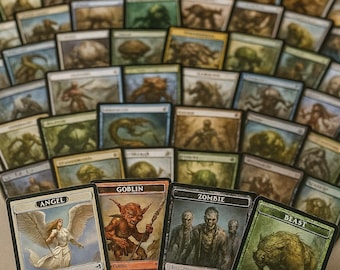 MTG Token Card Lot: 100 Assorted Magic The Gathering Collectibles