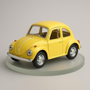 4&quot; 1967 Volkswagen Beetle Diecast Model Toy Car No Scale Pastel Yellow