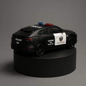 5&quot; Lamborghini Urus Performante Police Car 1:40 Die Cast Pull Model