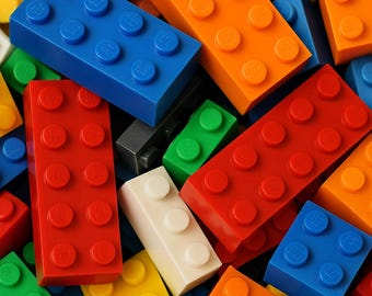 LEGO® Bulk Lot 75 Basic Bricks 2x2 2x4 2x6 Mixed Colors