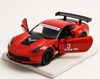 Hot Wheels 2014 Chevrolet C7 Corvette Stingray-red With Black