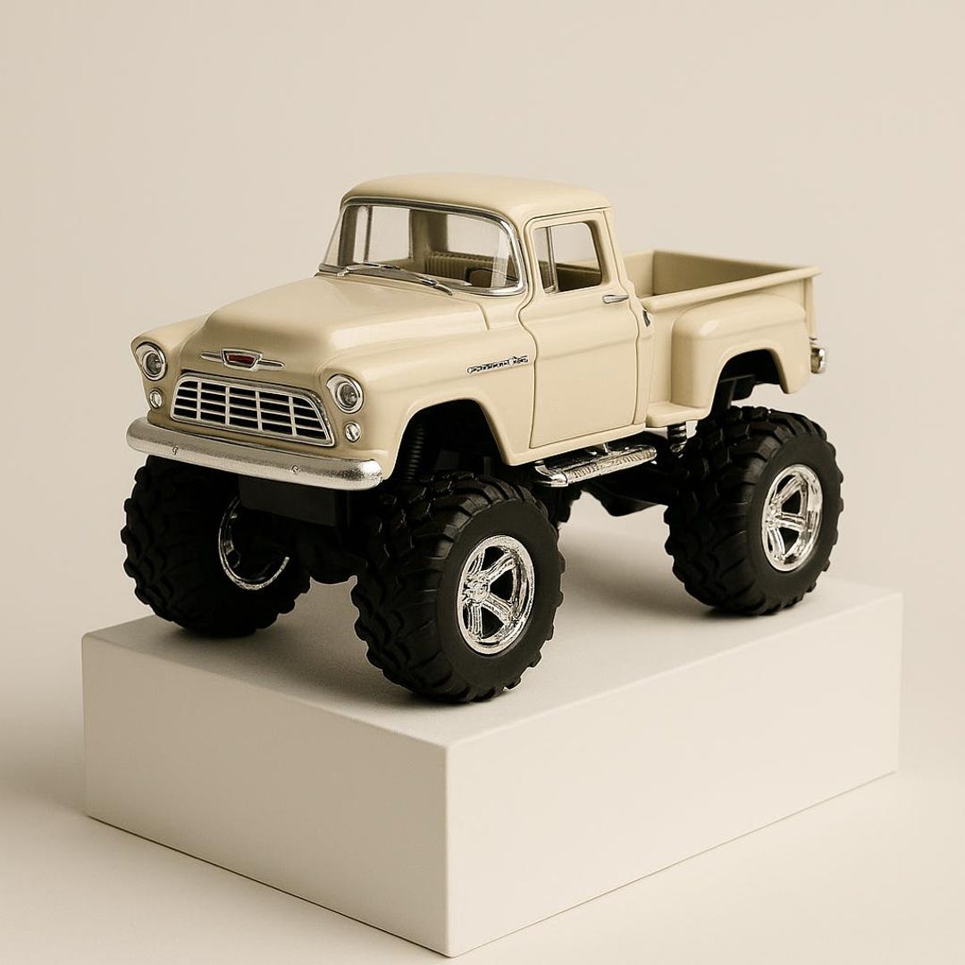 Off Road Big Foot Monster 1955 Chevy Stepside Pickuptruck 1:32