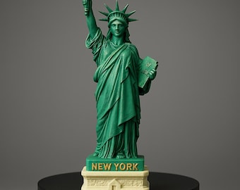 8" Statue Of Liberty Replica With Base