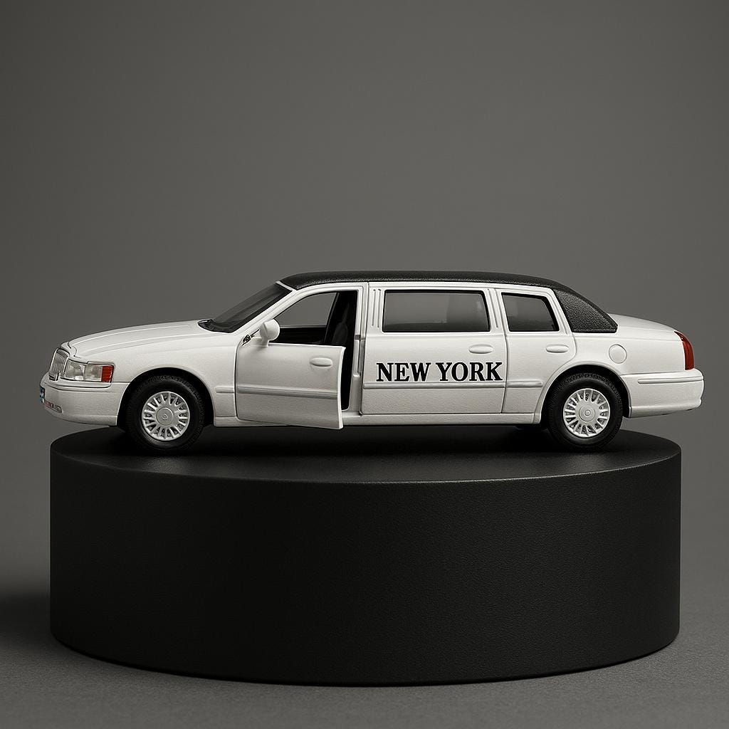 1:38 1999 Lincoln Town Car Stretch Limousine Taxi White - Etsy