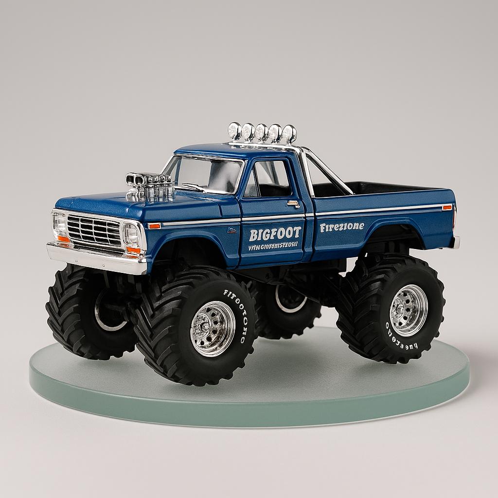 1:64 1974 Ford F-250 Monster Truck Bigfoot #1 Blue - Etsy