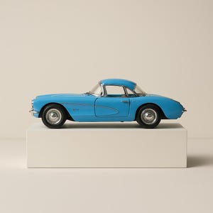 1957 Chevrolet Corvette Chevy Diecast Model Toy Car 1:34 Blue