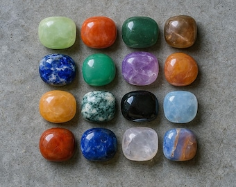 Mixed Tumbled Gemstones: 1/2 lb Bulk Lot, Polished Healing Crystals