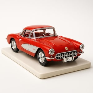 1957 Chevrolet Corvette Chevy Diecast Model Toy Car 1:34 Red
