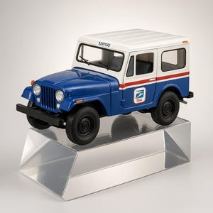 5&quot; Usps 1971 Jeep Dj-5B Blue 1:26 Scale