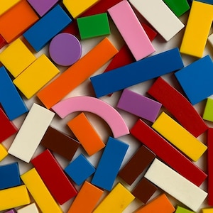 LEGO® Bulk Lot 100 Assorted Tiles Flat Finishing Plates Smooth Washed